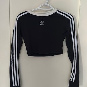 Adidas black crop top